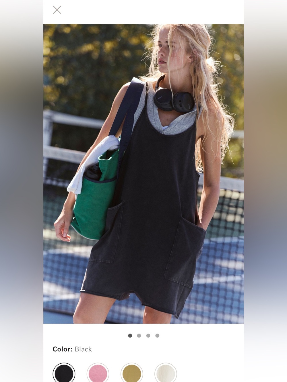 FP Movement - Women's Hot Shot Romper - Washed Black - XS - Picture 4 of 4
